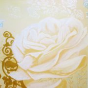 large white rose with columns