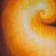 Creation - a sacred geometry painting with the golden spiral by artist Yohanna Jessup