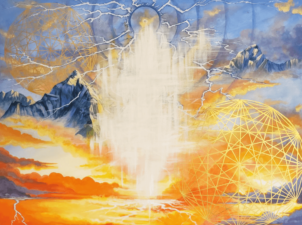 The first iteration of Lightning Dance painting