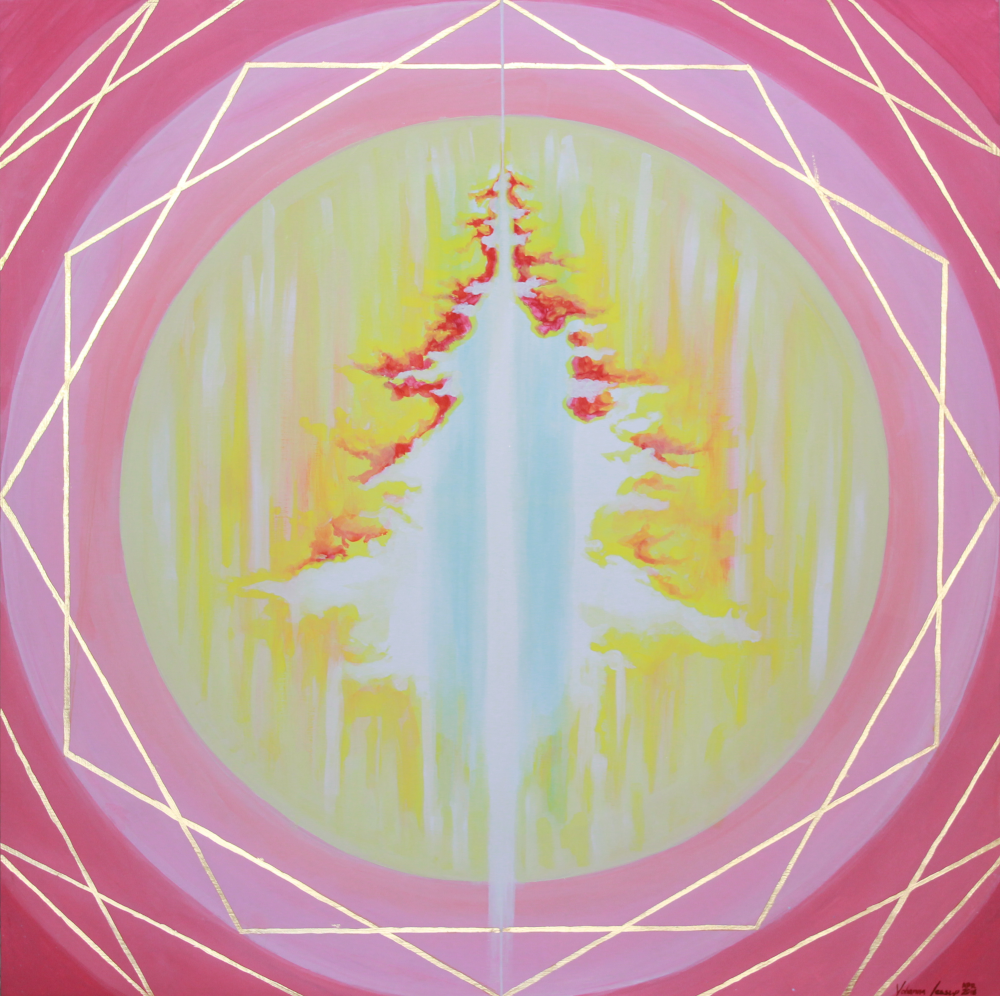 00_axis_yohanna_jessup Axis gold leaf dodecagon sacred geometry print by Yohanna Jessup