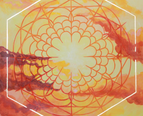 00_transmute_yohanna_jessup Transmute gold leaf heart sacred geometry art print by Yohanna Jessup