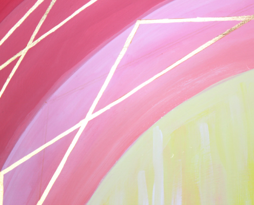 04_axis_detail_yohanna_jessup detail of Axis gold leaf dodecagon sacred geometry print by Yohanna Jessup