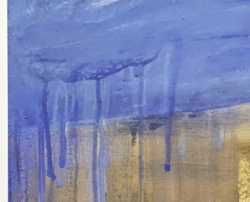 04_heart_of_the_mountain_luxprint_18x24_yohanna_jessup Detail of Heart of the Mountain, a hand painted and gilded LUX print of Mt Shasta by artist Yohanna Jessup