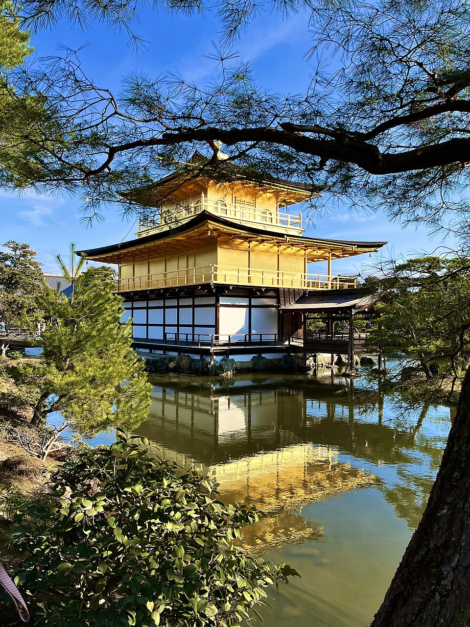 Kinkaku-ji_2024 Kinkaku-ji, the gold-leafed Golden Pavilion in Kyoto, reflected in the surrounding pond.